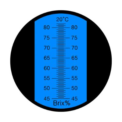 Refraktometer Brix 45-82% med